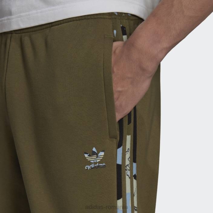 Adidas pantaloni scurți camo cu grafică olive bărbați măsline 2JBN15307