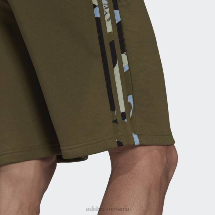 Adidas pantaloni scurți camo cu grafică olive bărbați măsline 2JBN15307