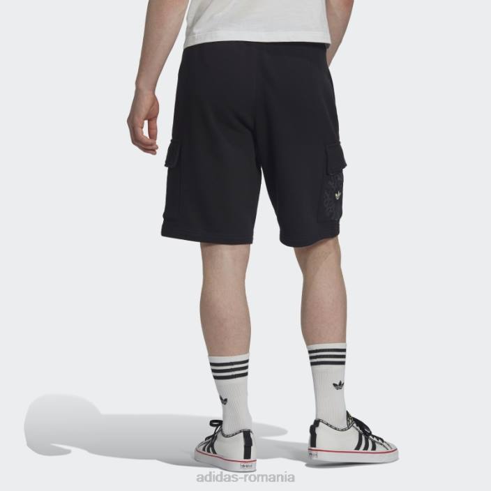 Adidas pantaloni scurți cargo ozworld negru bărbați negru 2JBN1604