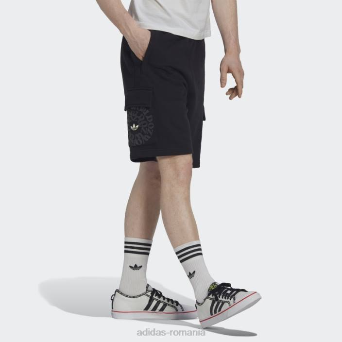 Adidas pantaloni scurți cargo ozworld negru bărbați negru 2JBN1604