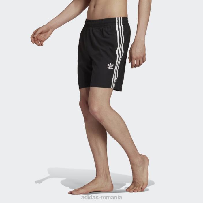 Adidas pantaloni scurți de baie adicolor classics cu 3 dungi negru adidas bărbați negru 2JBN5460