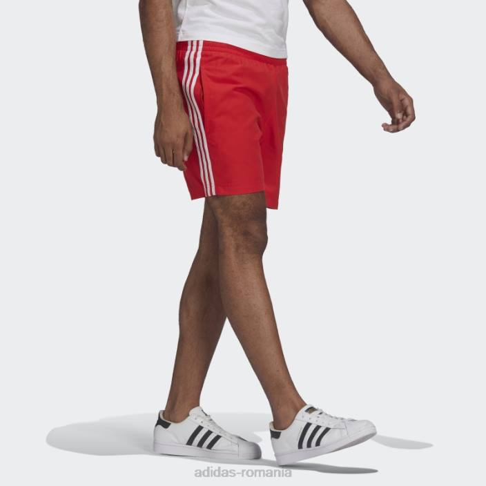 Adidas pantaloni scurți de baie adicolor classics cu 3 dungi roșii bărbați roșu 2JBN14659