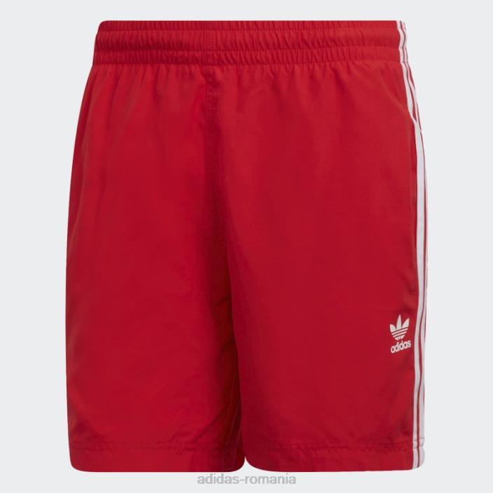 Adidas pantaloni scurți de baie adicolor classics cu 3 dungi roșii bărbați roșu 2JBN14659