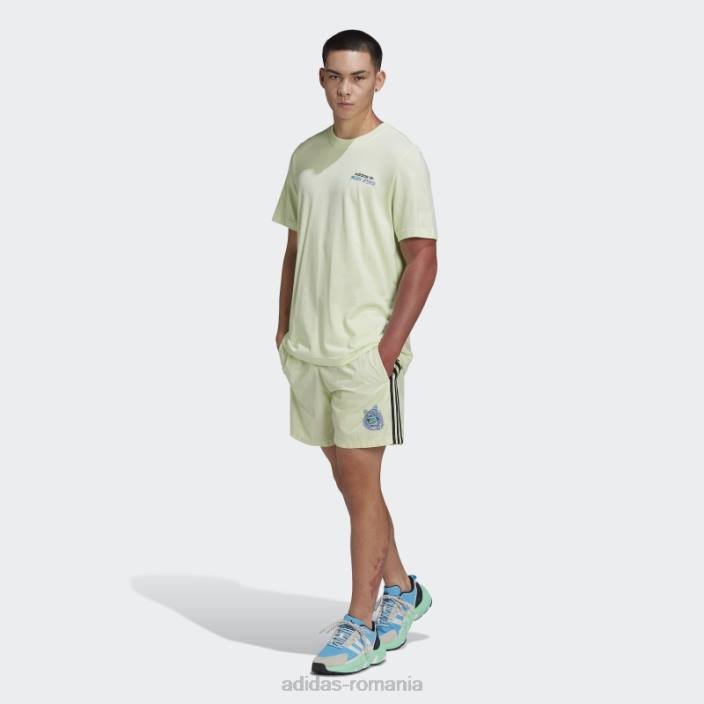 Adidas pantaloni scurți de baie cu pește înfocat grafic lime bărbați lămâie verde 2JBN14680