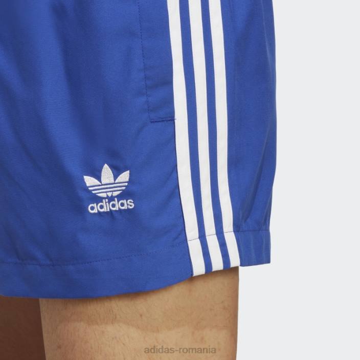 Adidas pantaloni scurți de baie de lungime scurtă adicolor cu 3 dungi blue originals bărbați albastru alb 2JBN5411