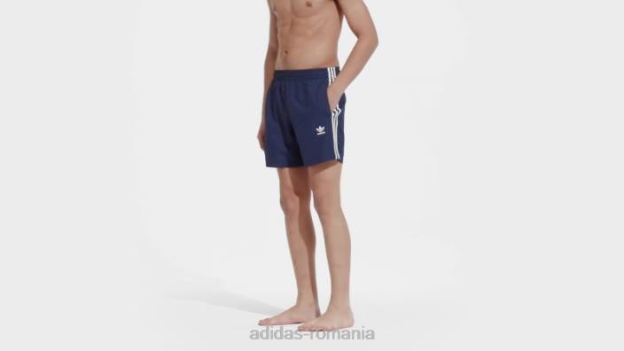 Adidas pantaloni scurți de baie night indigo originals adicolor cu 3 dungi bărbați noapte indigo/alb 2JBN13451