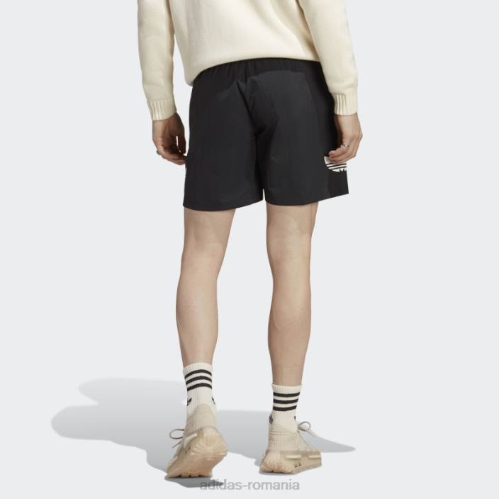 Adidas pantaloni scurți de baie originals essentials trefoil negri bărbați alb negru 2JBN7262