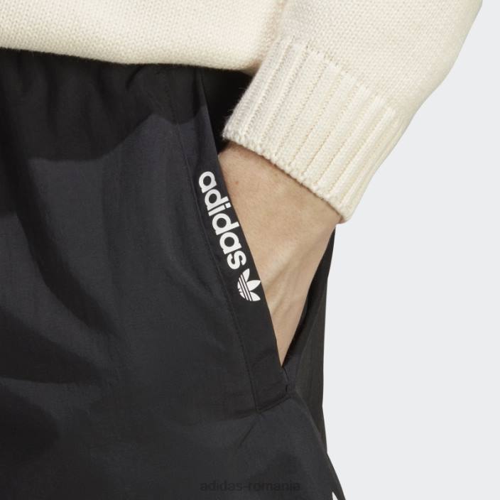 Adidas pantaloni scurți de baie originals essentials trefoil negri bărbați alb negru 2JBN7262