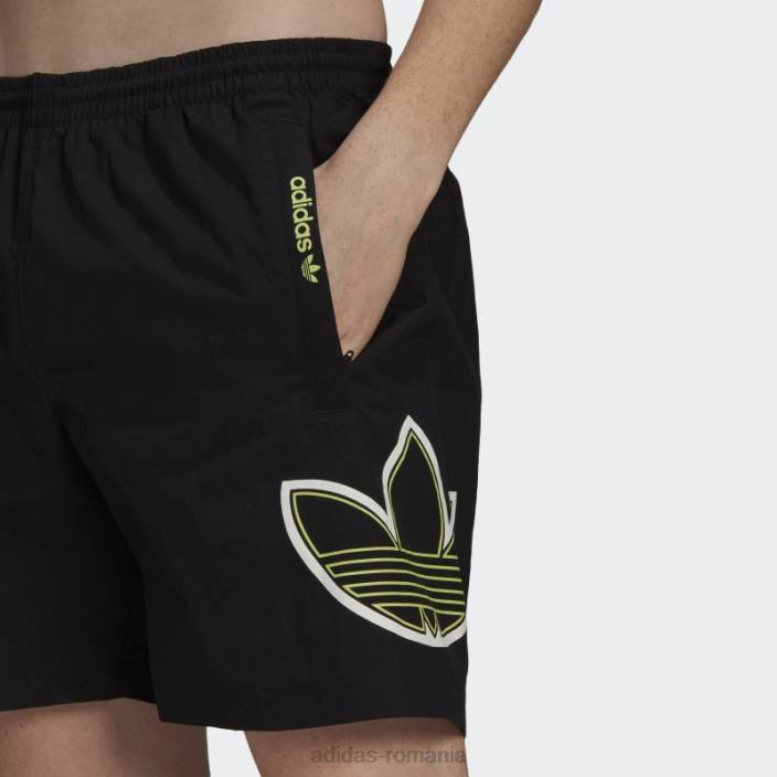 Adidas pantaloni scurți de baie sprt black hot bărbați negru 2JBN7096