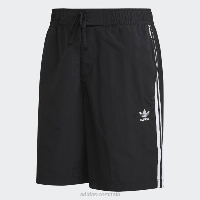 Adidas pantaloni scurți de bord negru adicolor cu 3 dungi bărbați negru 2JBN5549