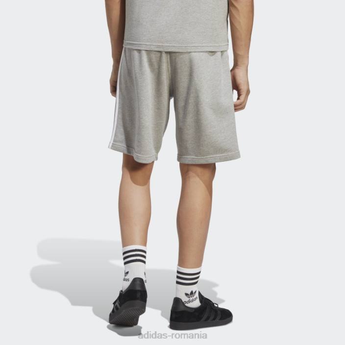 Adidas pantaloni scurți de transpirație cu 3 dungi adicolor classics gri mediu adidas bărbați gri mediu 2JBN4899