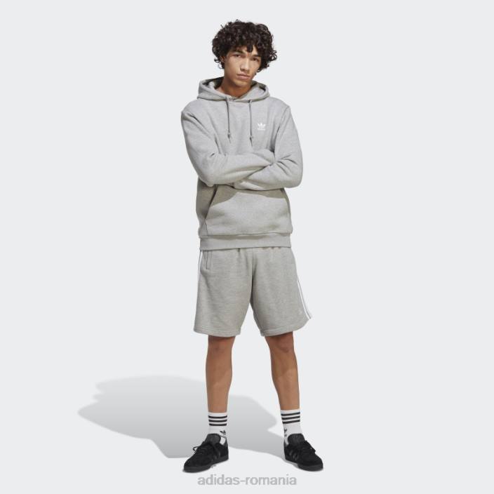 Adidas pantaloni scurți de transpirație cu 3 dungi adicolor classics gri mediu adidas bărbați gri mediu 2JBN4899