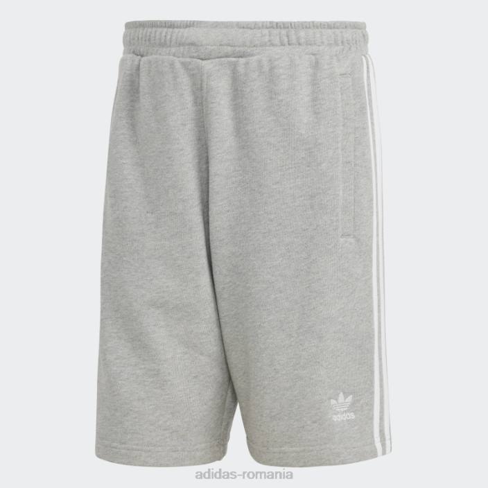 Adidas pantaloni scurți de transpirație cu 3 dungi adicolor classics gri mediu adidas bărbați gri mediu 2JBN4899