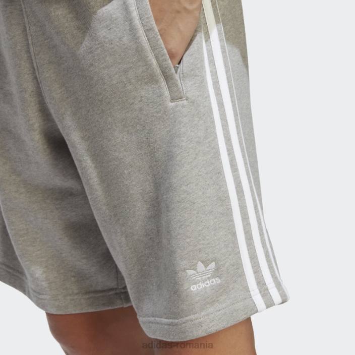 Adidas pantaloni scurți de transpirație cu 3 dungi adicolor classics gri mediu adidas bărbați gri mediu 2JBN4899