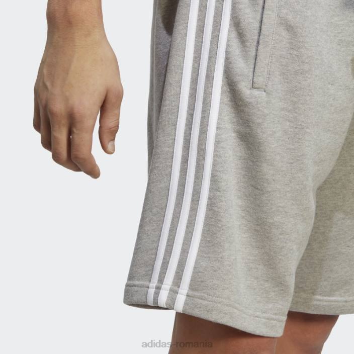 Adidas pantaloni scurți de transpirație cu 3 dungi adicolor classics gri mediu adidas bărbați gri mediu 2JBN4899