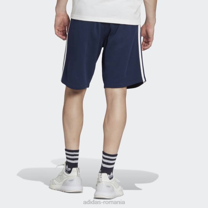 Adidas pantaloni scurți de transpirație night indigo adicolor classics cu 3 dungi bărbați indigo de noapte 2JBN6298