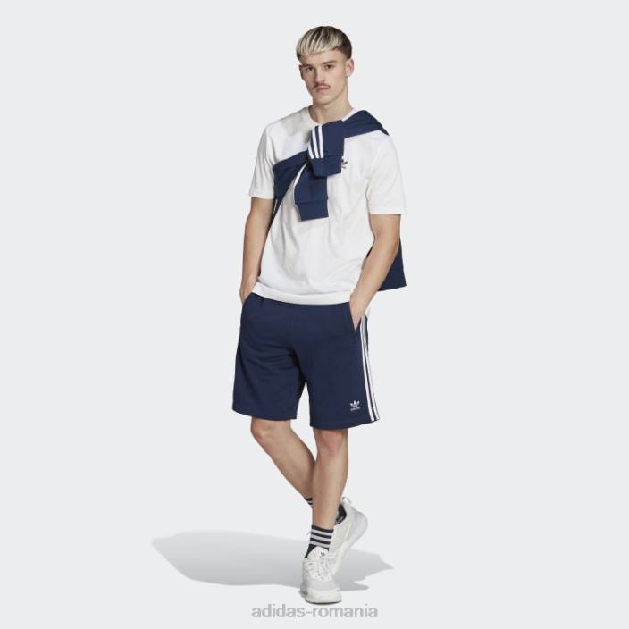 Adidas pantaloni scurți de transpirație night indigo adicolor classics cu 3 dungi bărbați indigo de noapte 2JBN6298