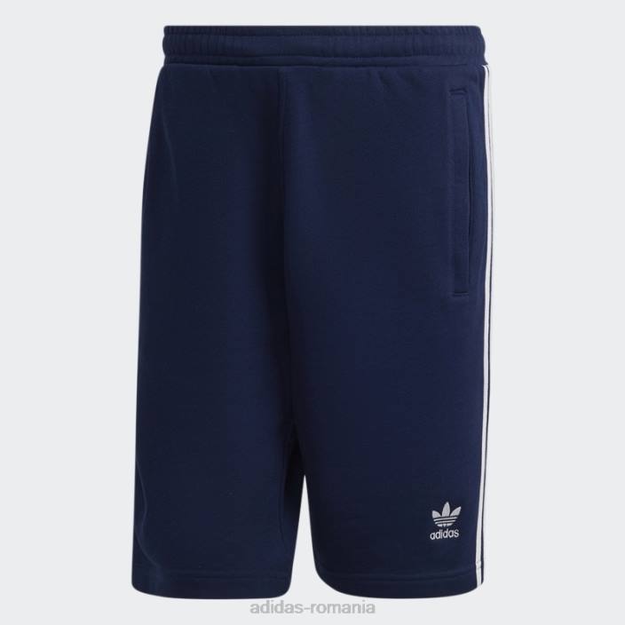 Adidas pantaloni scurți de transpirație night indigo adicolor classics cu 3 dungi bărbați indigo de noapte 2JBN6298