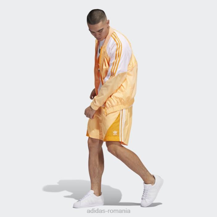 Adidas pantaloni scurți de vară acid orange sst bărbați portocaliu acid/alb 2JBN14764