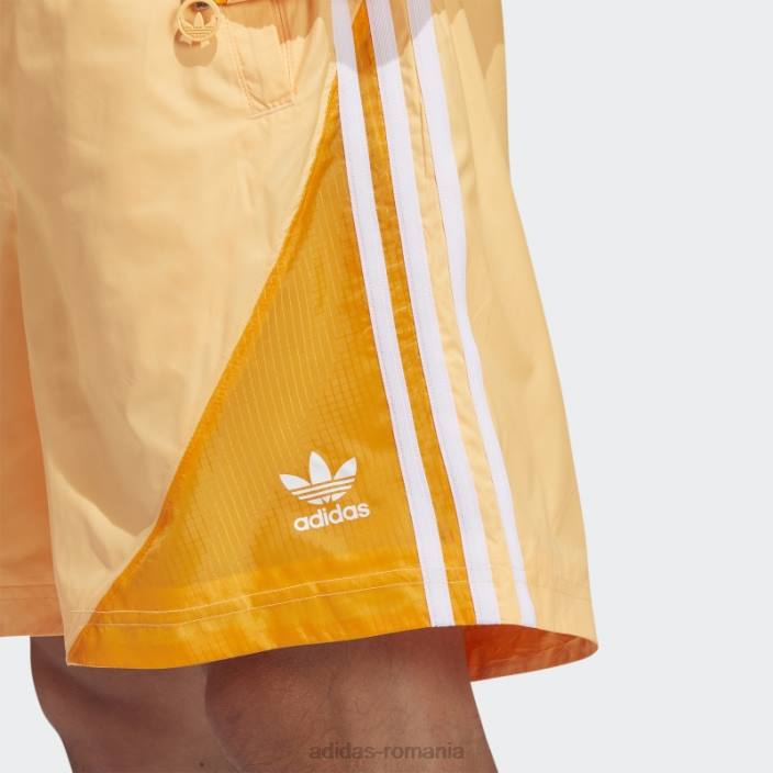 Adidas pantaloni scurți de vară acid orange sst bărbați portocaliu acid/alb 2JBN14764