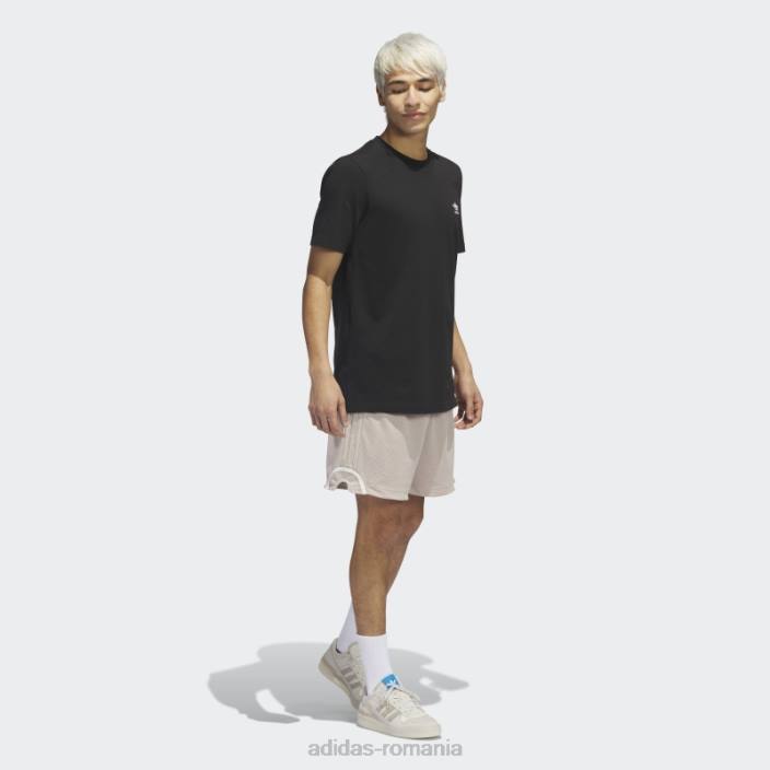 Adidas pantaloni scurți din plasă de baschet taupe adidas bărbați taupe/alb 2JBN6096