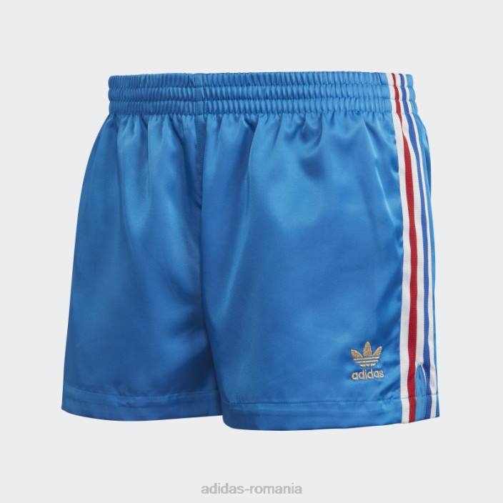Adidas pantaloni scurți țesuți albaștri bărbați albastru/alb/auriu metalic 2JBN1241