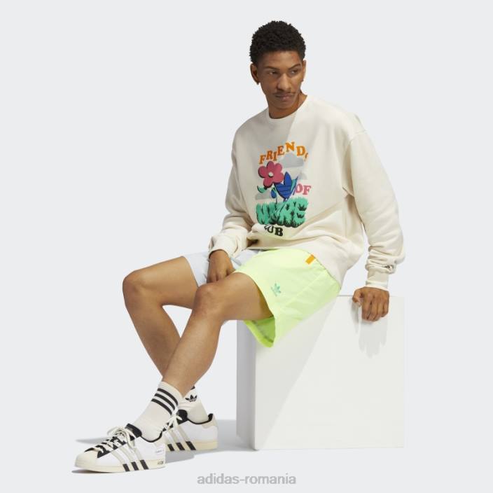 Adidas pantaloni scurți țesuți blocați nuanță albastră adidas bărbați nuanță albastră/galben de înaltă rezoluție 2JBN14934