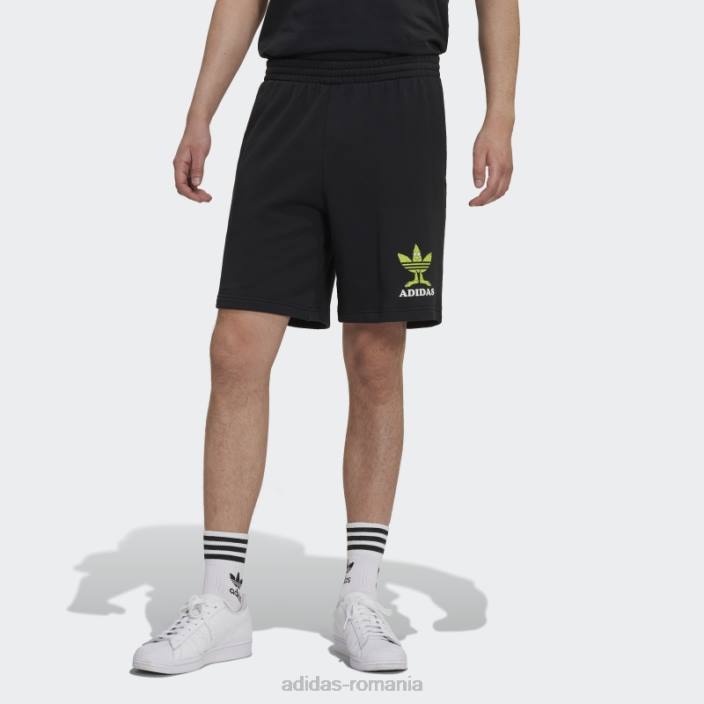 Adidas pantaloni scurți grafic distracție negru bărbați negru/alb/var 2JBN14678