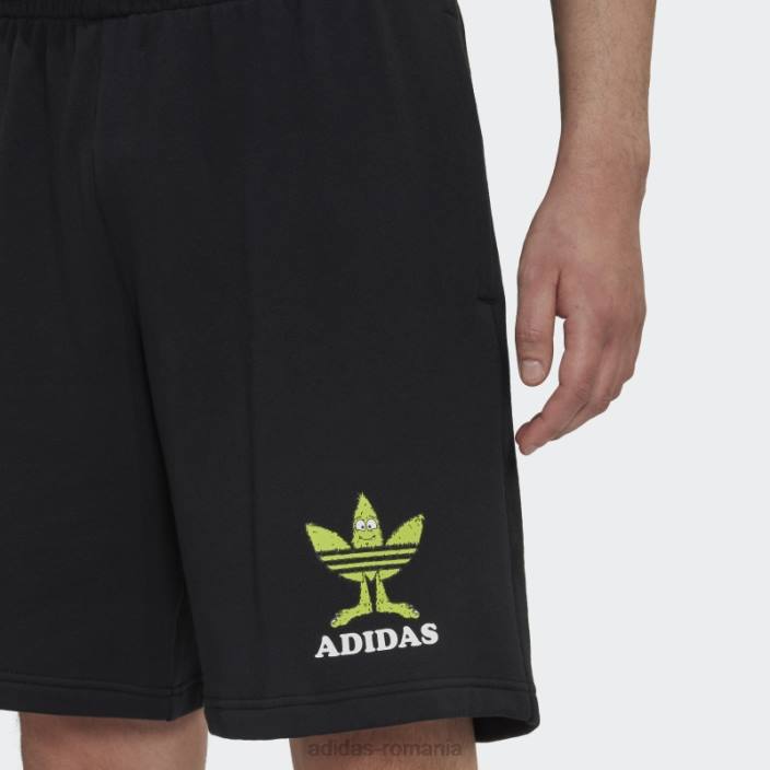 Adidas pantaloni scurți grafic distracție negru bărbați negru/alb/var 2JBN14678