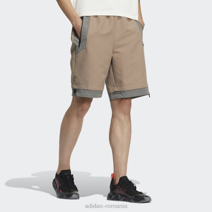 Adidas pantaloni scurți maro cretos bărbați maro cretos/maro deschis 2JBN1673