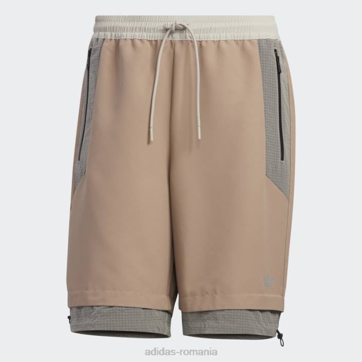 Adidas pantaloni scurți maro cretos bărbați maro cretos/maro deschis 2JBN1673