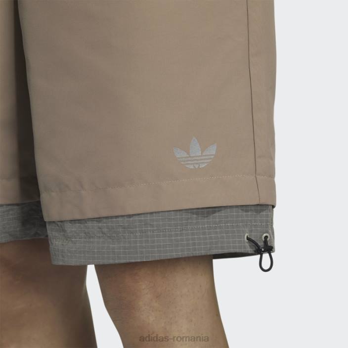 Adidas pantaloni scurți maro cretos bărbați maro cretos/maro deschis 2JBN1673