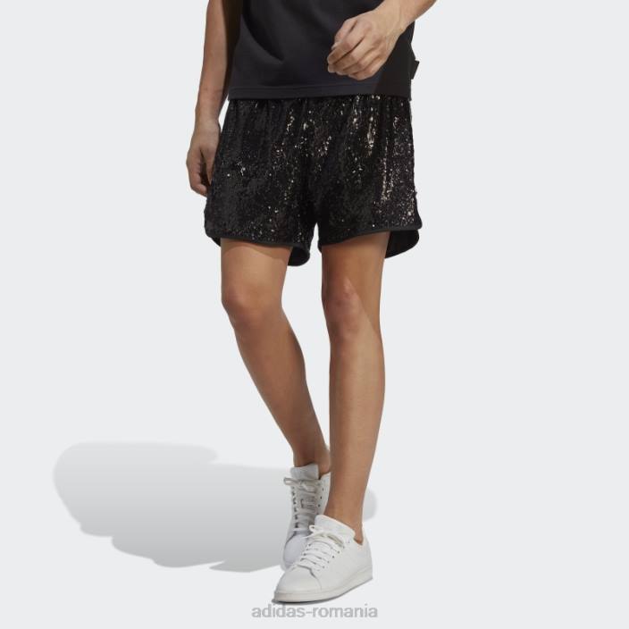 Adidas pantaloni scurți negri cu paiete adidas bărbați negru 2JBN5217