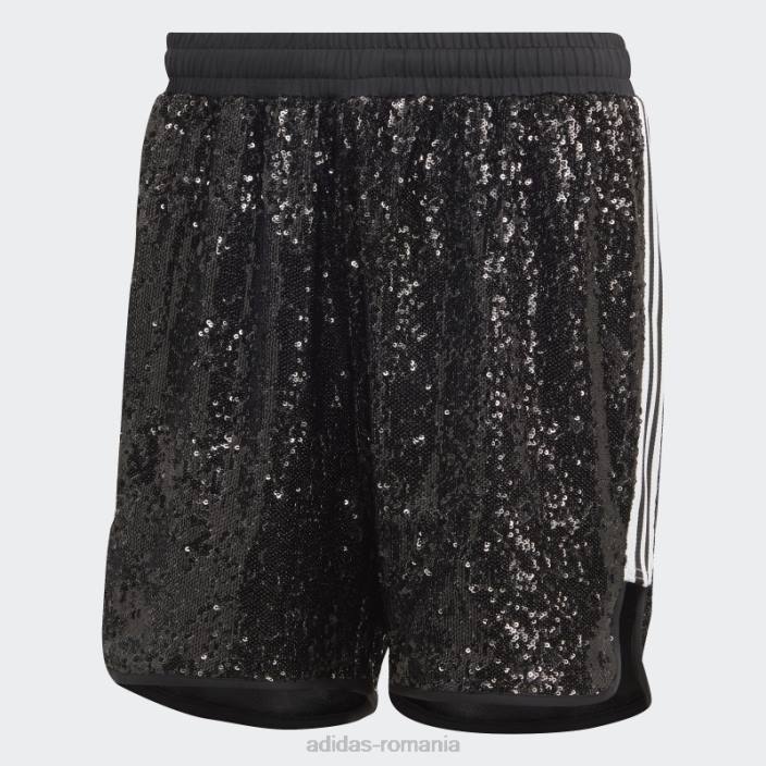 Adidas pantaloni scurți negri cu paiete adidas bărbați negru 2JBN5217
