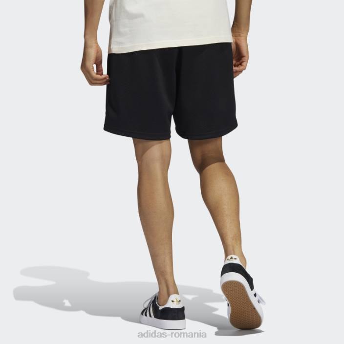 Adidas pantaloni scurți negri din plasă essentials bărbați negru 2JBN6694