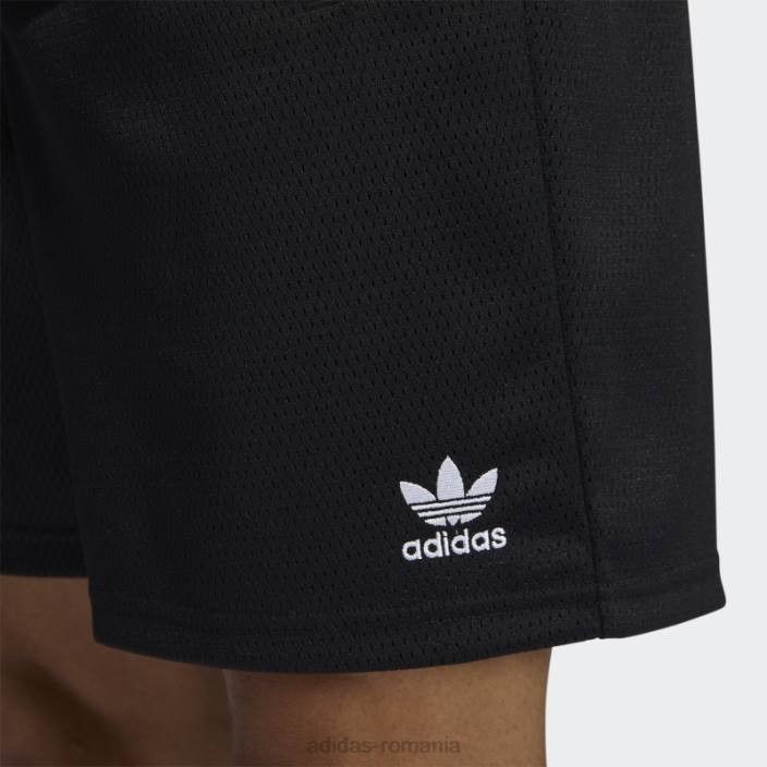 Adidas pantaloni scurți negri din plasă essentials bărbați negru 2JBN6694