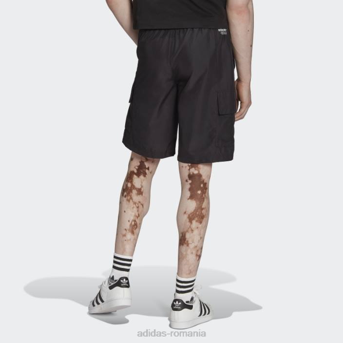 Adidas pantaloni scurți negri hiperreal cargo bărbați alb negru 2JBN7373