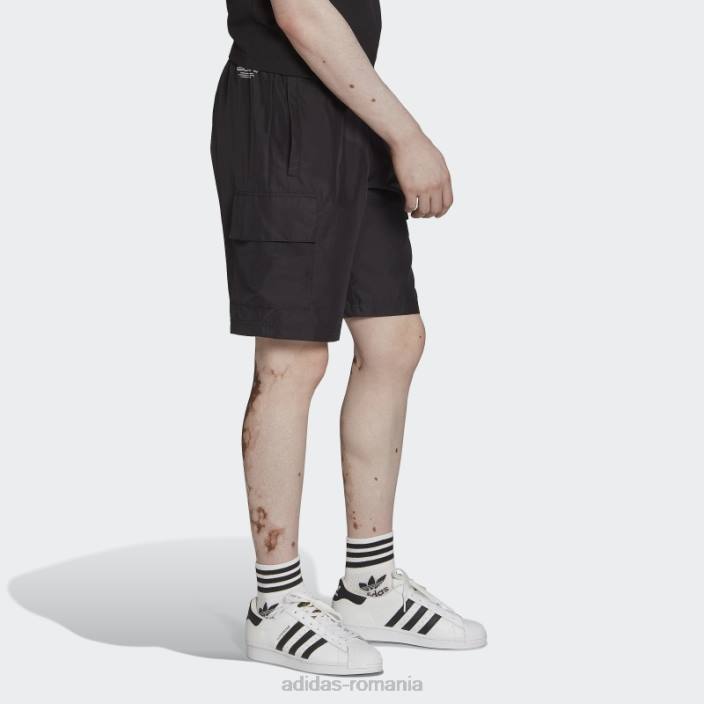 Adidas pantaloni scurți negri hiperreal cargo bărbați alb negru 2JBN7373