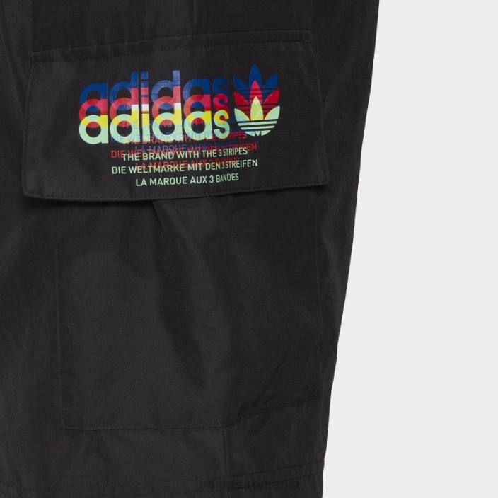 Adidas pantaloni scurți negri hiperreal cargo bărbați alb negru 2JBN7373