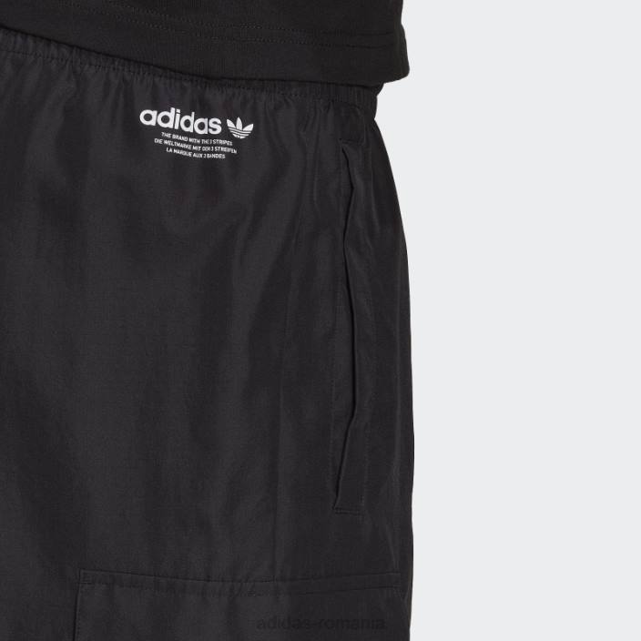 Adidas pantaloni scurți negri hiperreal cargo bărbați alb negru 2JBN7373