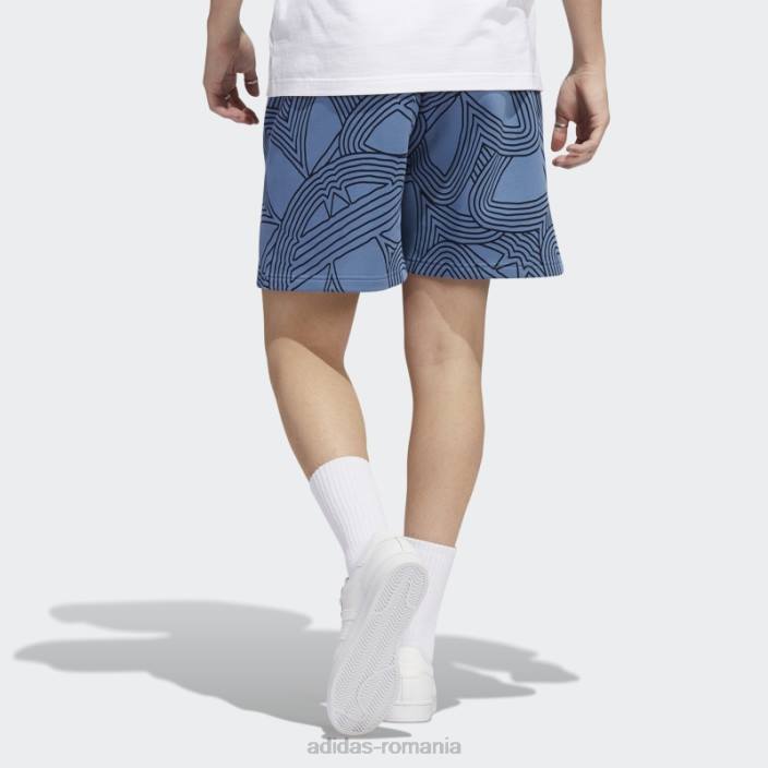 Adidas pantaloni scurți originali cu imprimeu athletic club, albastru modificat bărbați albastru/galben alterat 2JBN14942