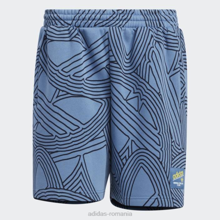 Adidas pantaloni scurți originali cu imprimeu athletic club, albastru modificat bărbați albastru/galben alterat 2JBN14942