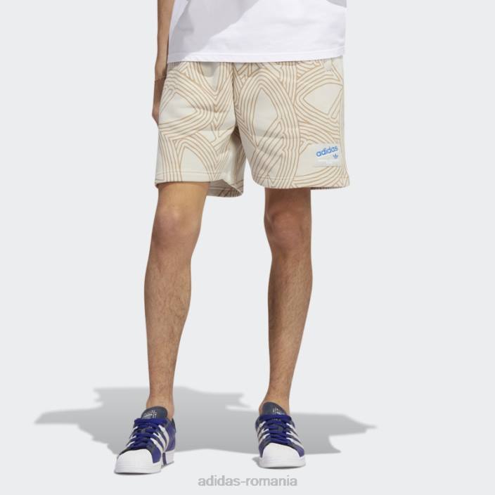 Adidas pantaloni scurți originali cu imprimeu de club de atletism din aluminiu adidas bărbați aluminiu/papură albastră 2JBN14766