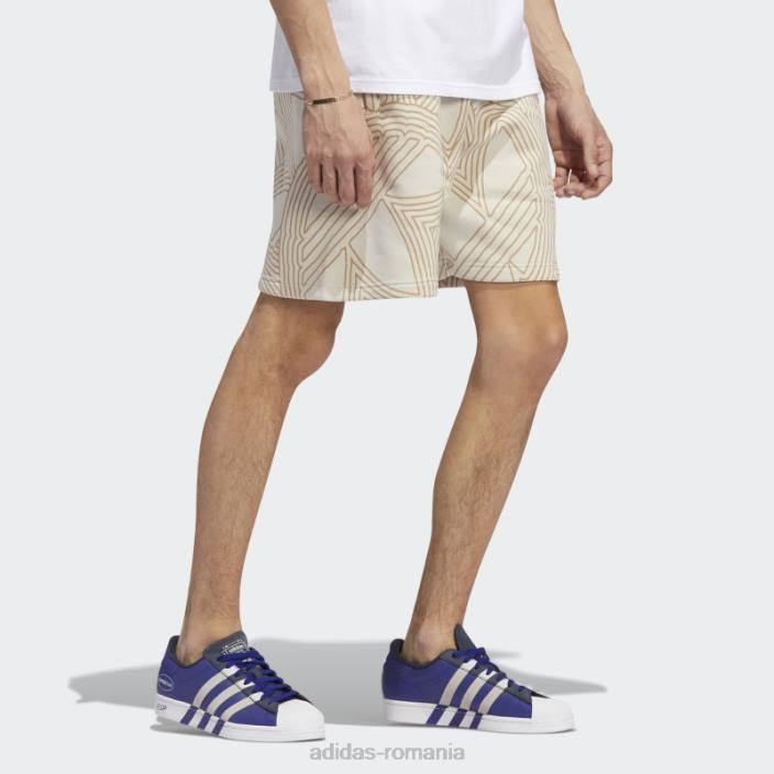 Adidas pantaloni scurți originali cu imprimeu de club de atletism din aluminiu adidas bărbați aluminiu/papură albastră 2JBN14766