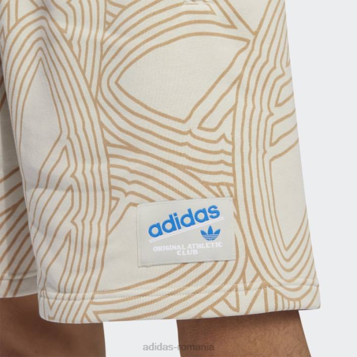Adidas pantaloni scurți originali cu imprimeu de club de atletism din aluminiu adidas bărbați aluminiu/papură albastră 2JBN14766