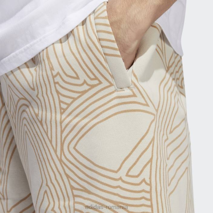 Adidas pantaloni scurți originali cu imprimeu de club de atletism din aluminiu adidas bărbați aluminiu/papură albastră 2JBN14766