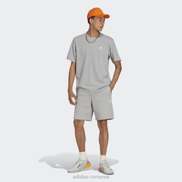 Adidas pantaloni scurți trefoil essentials gri mediu bărbați gri mediu 2JBN5222