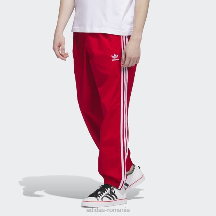 Adidas pantaloni stacojii adidas bărbați stacojiu/alb 2JBN5163