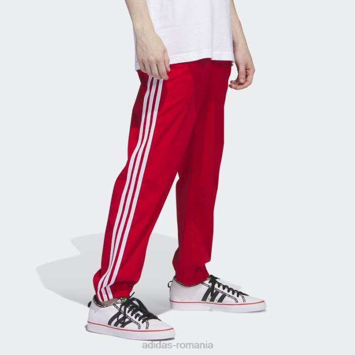 Adidas pantaloni stacojii adidas bărbați stacojiu/alb 2JBN5163
