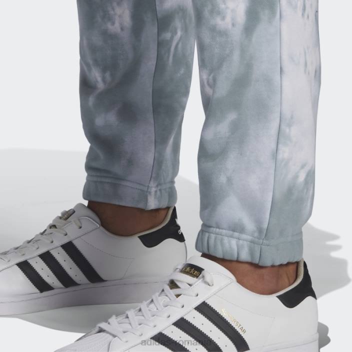 Adidas pantaloni trefoil adicolor essentials gri bărbați gri/multicolor 2JBN7039